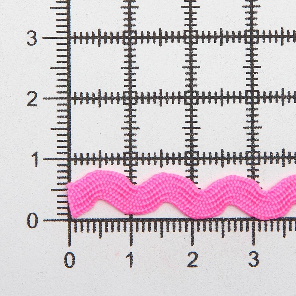 Тесьма вьюнчик 5 мм / 20м (ярко-розовый), С3582(С3581)