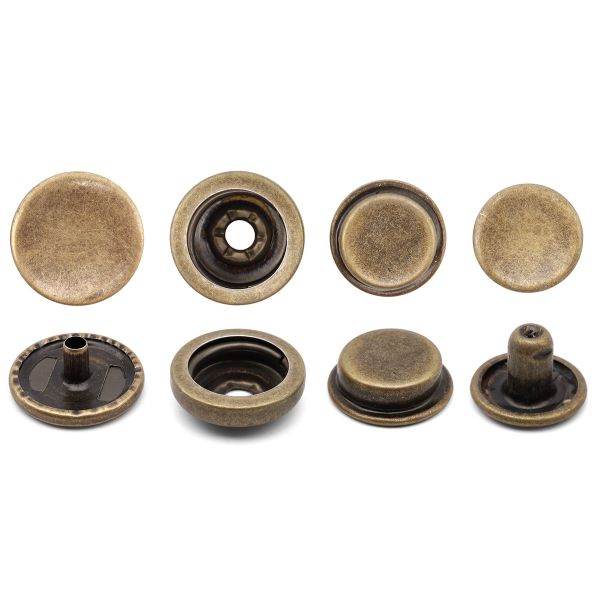 Кнопка Дельта (O-образная) ⌀15/15 мм, ≈720 шт, МЕТАЛЛ, антик, NEW STAR