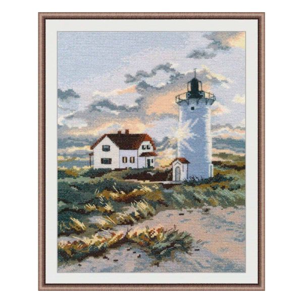 Набор для вышивания нитками Овен, Береговой маяк 20х26см