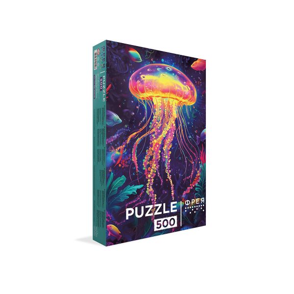 Пазл 500 элементов, PZL-500/92 Неоновая медуза, Фрея
