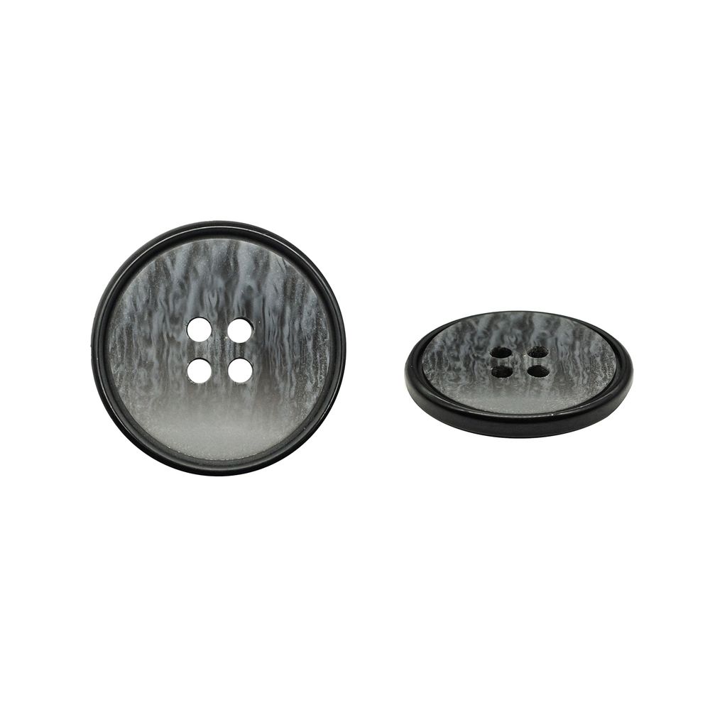 Пуговицы 4 прокола 40L (25мм), (Black (черный)), 24 шт