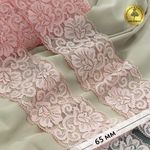 Кружево эластичное (стрейч) 65 мм / 3 метра, TBY.L840, цв.S851 светло-розовый