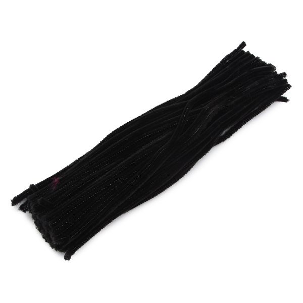 Проволока синельная 6 мм / 30см, 100 шт, Astra&Craft (А-047 черный)