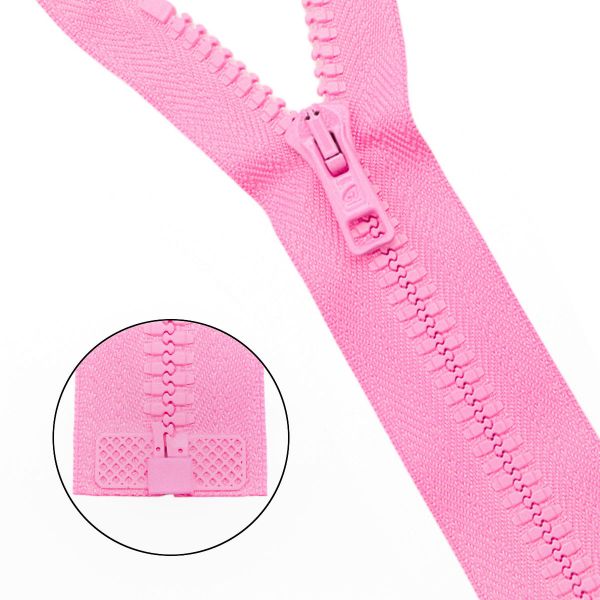 Молния трактор Arta Т6 (6 мм) 1 зам., разъем., 45 см, цв. 099 св.розовый, уп.5 шт