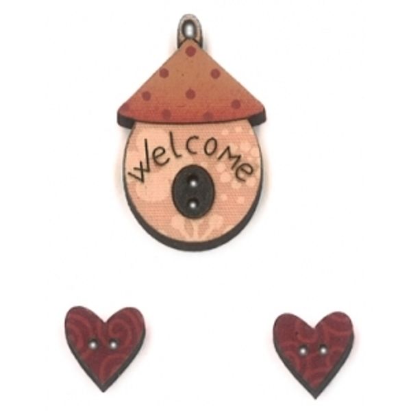 Украшения декоративные пуговицы Aurora, 1 шт, AU-B46034