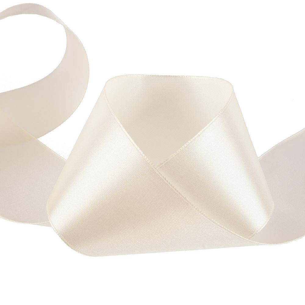 Лента атласная 1-сторонняя 50.0 мм / 33±2 метра, №1261 св. молочно-бежевый, Gamma