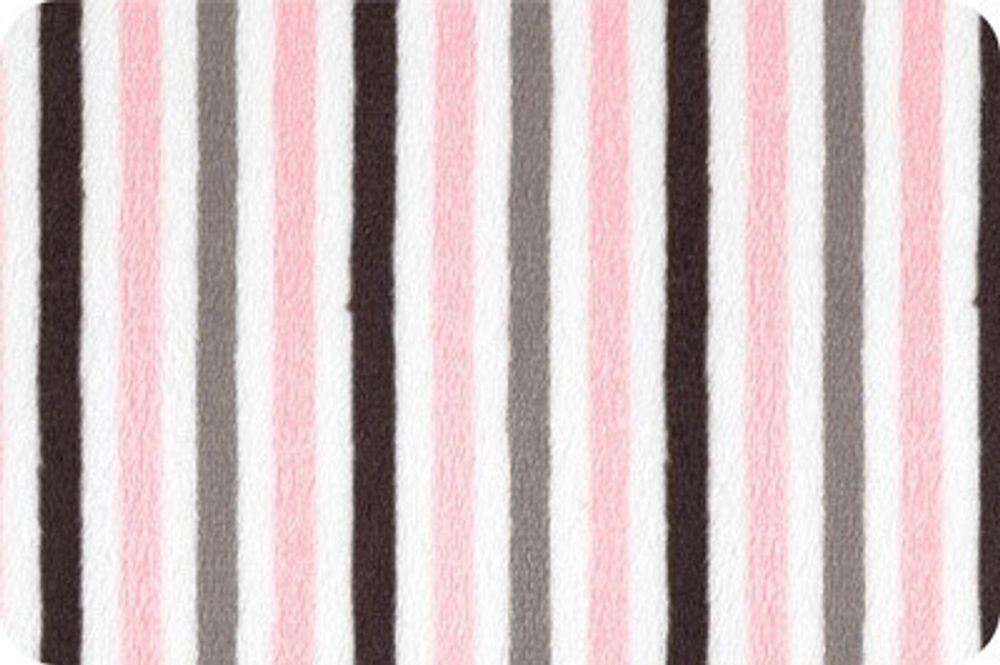 Плюш (ткань) Peppy MINI STRIPE Cuddle 440 г/м², 48х48 см, blush/silver