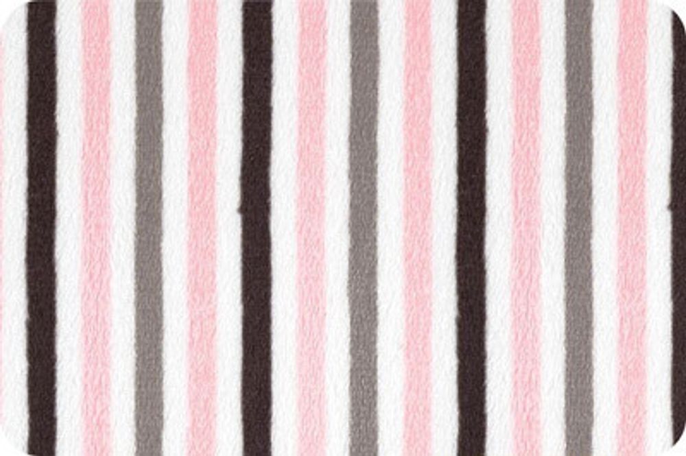 Плюш (ткань) Peppy MINI STRIPE Cuddle 440 г/м², 48х48 см, blush/silver