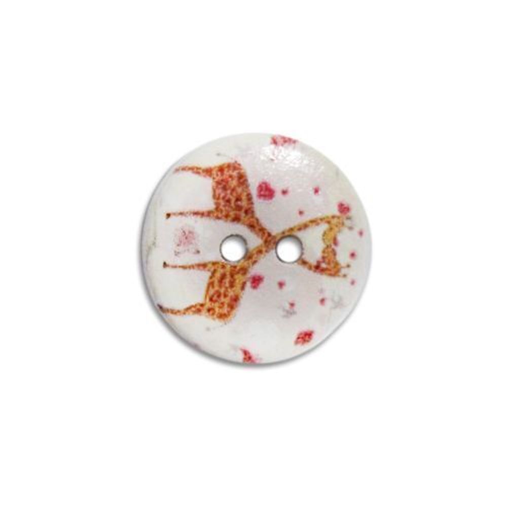 Пуговицы дерево декоративные Сердечки 18мм (цвет 14), 100 шт