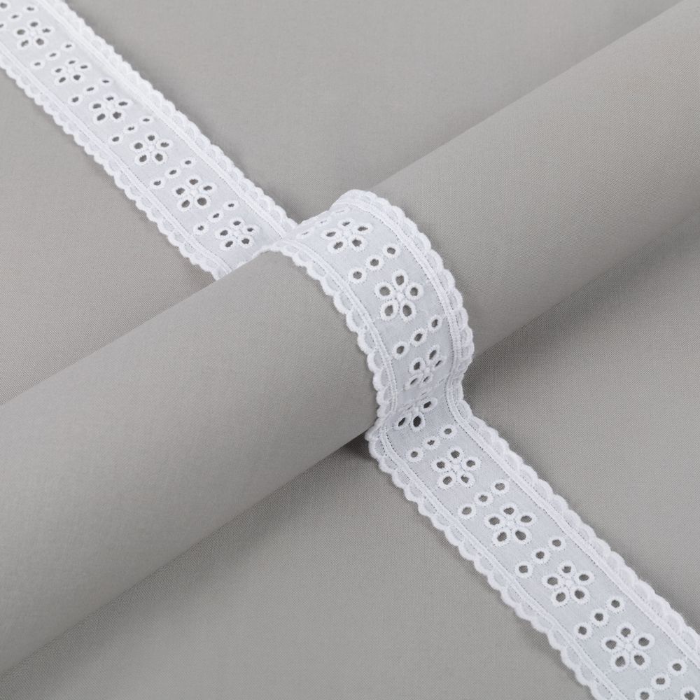 Кружево шитьё 35 мм / 9±0.2 метров, Турция, белый, Gamma GYEM-3501