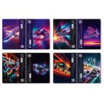 Тетрадь-перевертыш ученическая общая, A5 96 л. на гребне 65 г/м², белизна 100 %, 4 шт, клетка, 01212 МИКС - Свобода движения, Светоч Т119