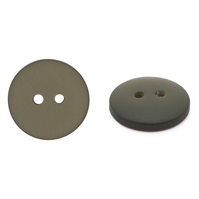 Пуговицы на 2 прокола 22L (14мм), пластик (col.26 оливковый), CR-K18M, 144 шт