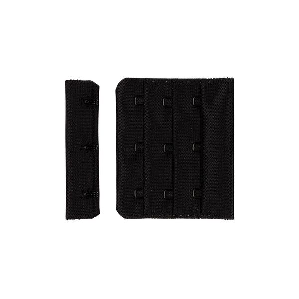 Застежки для бюстгальтера текстильные 60 мм, 50 шт, нейлон, черный, Blitz ZB60-33