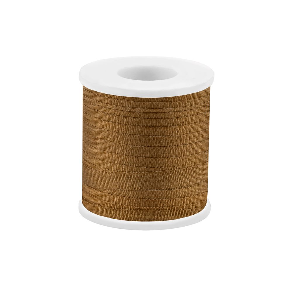 Лента (тесьма) шелковая 4.0 мм / 45.5±0.5 метров, №215 горчичный, Gamma SR-4