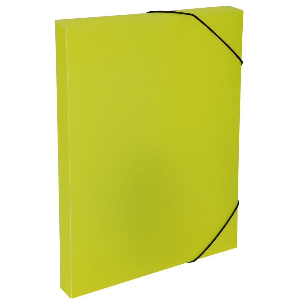 Короб архивный пластиковый 30 мм, 1 шт, Prisma neon A4 эффект 3D, желтый, Expert Complete ЕС240400009