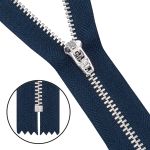 Молния металл джинсовая Т5 (5 мм) 1 зам., н/раз., 12 см, синий, 39051/12-Н, 10 шт