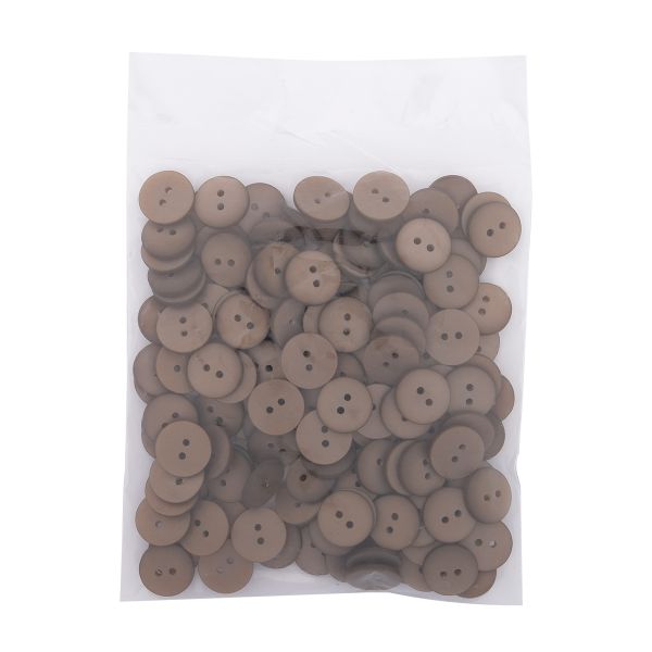 Пуговицы на 2 прокола 22L (14мм), пластик (col.25 светло-коричневый), CR-K18M, 144 шт