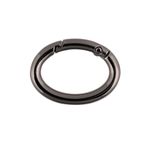 Карабин металл кольцо овал 29.0 мм (37 мм), 10 шт, 02 черн.никель, Gamma GH-329