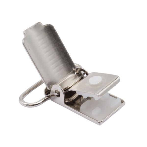 Клипса для подтяжек полоса 25.0 мм, сталь (никель), 20 шт