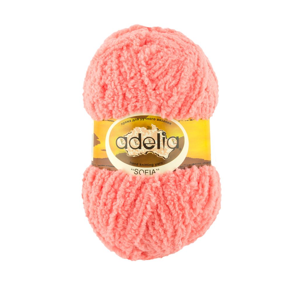Пряжа Adelia Sofia / уп.10 мот. по 50г, 90м, 17 розовый Пряжа Adelia Sofia / уп.10 мот. по 50г, 90м, 17 розовый