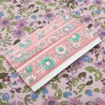 Ткань для рукоделия в наборе х/б с лентой 48х50см+1м+1м (25722/25321 розовый) 29490