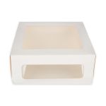 Кондитерская коробка для торта с 2 окнами 22х22х10 см, S-Chief BFC-011