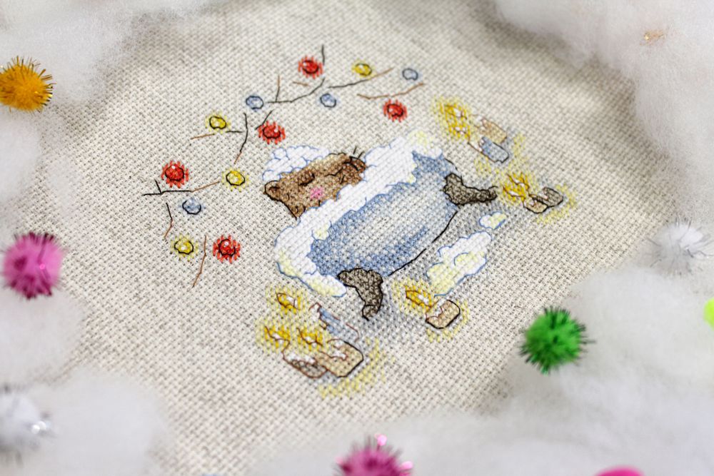 Набор для вышивания нитками МП Студия (Жар-птица), И пусть весь мир подождёт, 11х13 см