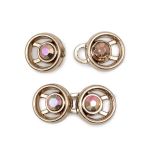 Крючки пришивные декоративные 10х21 мм, золото цв.02/радуга цв.962, 20 шт