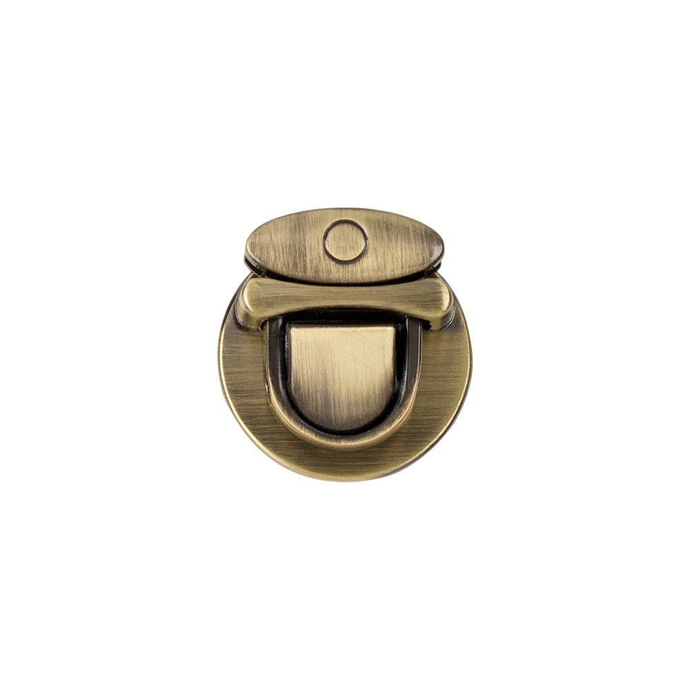 Замок для сумки 33х31 мм, 5 шт, под бронзу, Gamma LBZ-7B