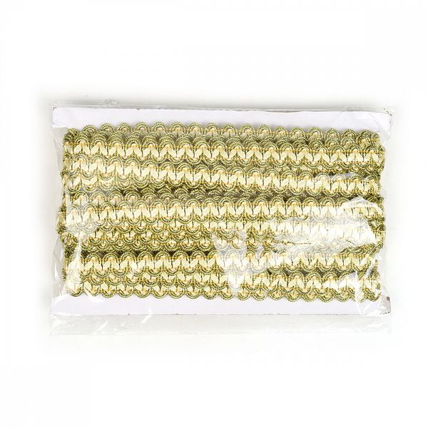 Тесьма отделочная 13 мм, 13-14061 цв.золото уп.13.71м