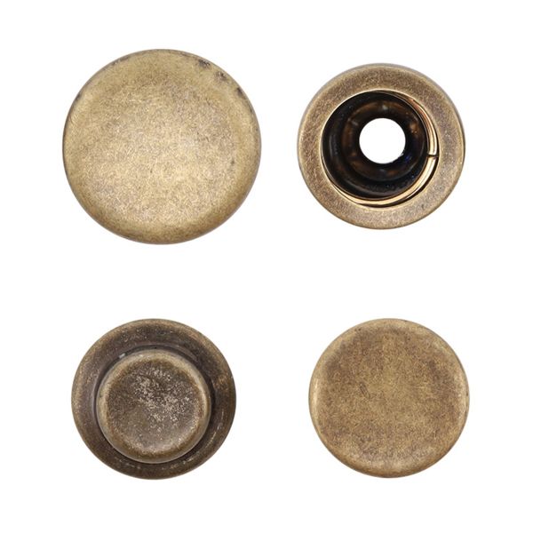 Кнопка Дельта (O-образная) ⌀15/12 мм, ≈720 шт, МЕТАЛЛ, антик, NEW STAR