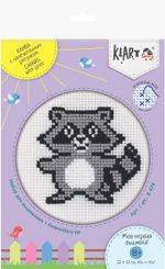 Набор для вышивания нитками Klart, Детские истории. Енотик, 12х12 см