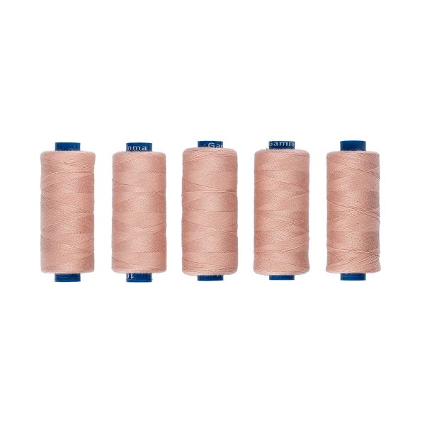 Нитки швейные бытовые Gamma 40/2, 365 м / 5 кат, №101 грязно-розовый