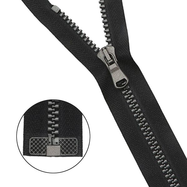 Молния трактор Arta Т6 (6 мм) 1 зам., н/раз., 18 см, (2075) NOIR 077 черный/997 старое серебро, 10 шт