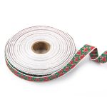 Лента (тесьма) жаккардовая 18.0 мм / 25±1 метров, белый-красный-зеленый, Gamma С3771Г17 рис.9699