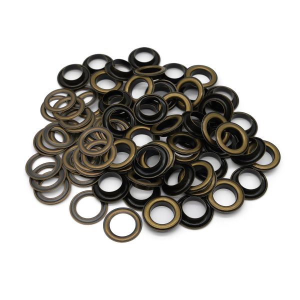 Люверсы металл ⌀15.0 мм (внутр.), цв. латунь, 1962/63, 50 шт, BIG