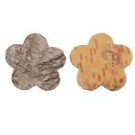 Декоративные элементы из коры дерева "Цветок", 4,5см, 12 шт, нат/дерево