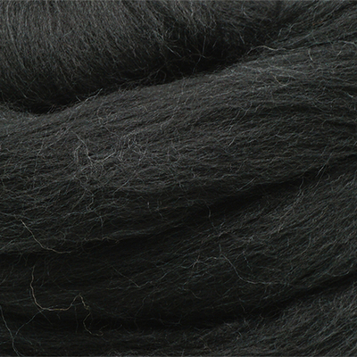 Шерсть для валяния Троицкая п/тонкая 1х100 г (до 29 мкр), 0140 черный