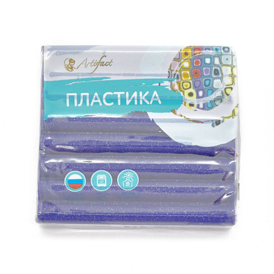 Полимерная глина Artifact, с блестками, цв.272 черничный с блестками, 56 г