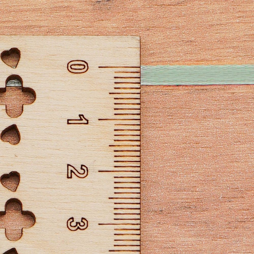 Лента атласная 2-сторонняя 3.0 мм / 100±2 метров, (097 св. бирюзовый), Globus