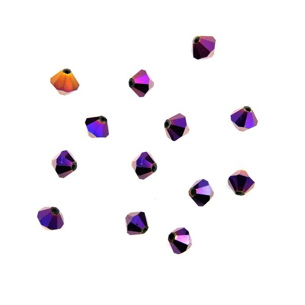 Бусины стекло ⌀8 мм, 13 шт, Астра Premium, 4-фиолет