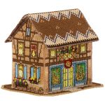 Набор для вышивания нитками Panna, Волшебный домик, 9,5х10 см