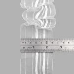 Лента (тесьма) шторная: сборка вафельная (1:2.5) 60 мм / 50 метров, органза