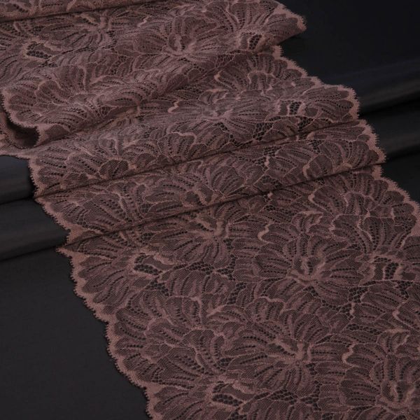 Кружево бельевое эластичное 240 мм / 13.72 м, цв. C072 шиншилла