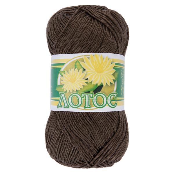 Пряжа ПНК им.Кирова Лотос / уп.8 мот. по 100 г, 250 м, 6512 т.коричневый