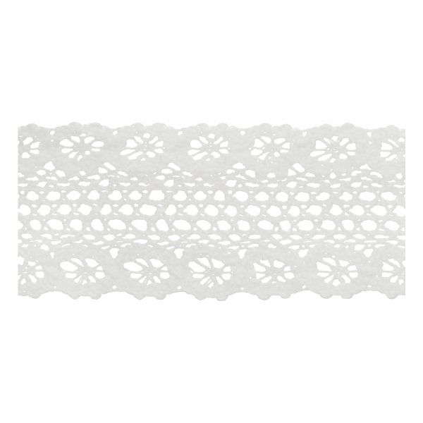 Кружево вязаное (тесьма) 45 мм / 5 шт по 3 м, 001 белый, HVK-30 Gamma