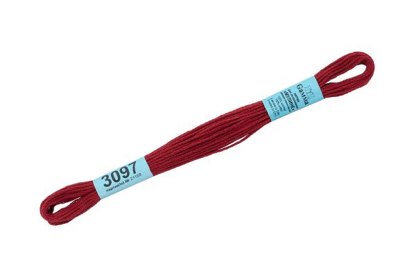 Мулине Gamma 100% хлопок, цв.3097 гр.бордовый, 24 мотка по 8 метров