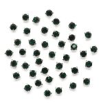 Хрустальные стразы в цапах/серебро, 4мм, 50 шт/упак, Astra&Craft (36 изумрудный), 4AR159/166