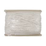 Шнур витой ⌀5.0 мм / 50 метров, вискоза, 90/23 белый