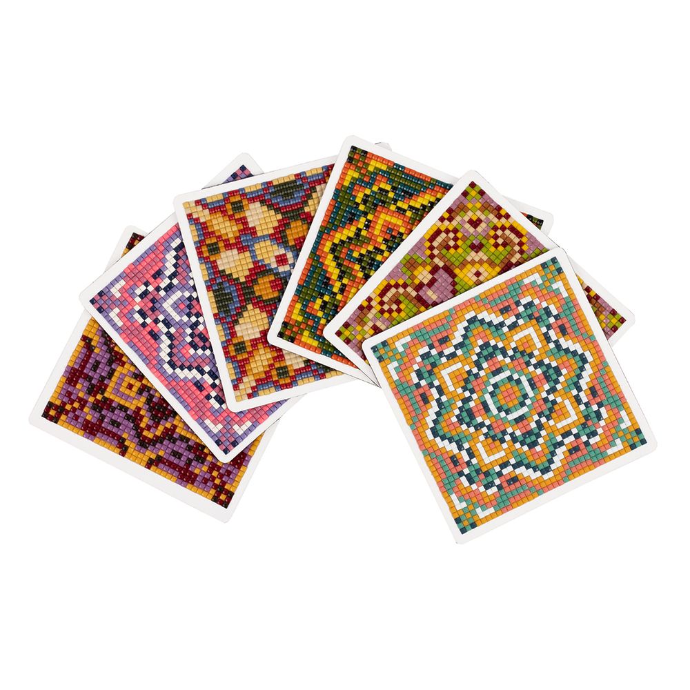 Кристальная (алмазная) мозаика Фрея ALVM-301, магнит, Мандала, ассорти 9х9 см